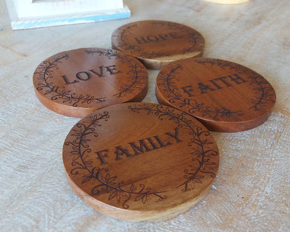 Dark Wooden Coasters